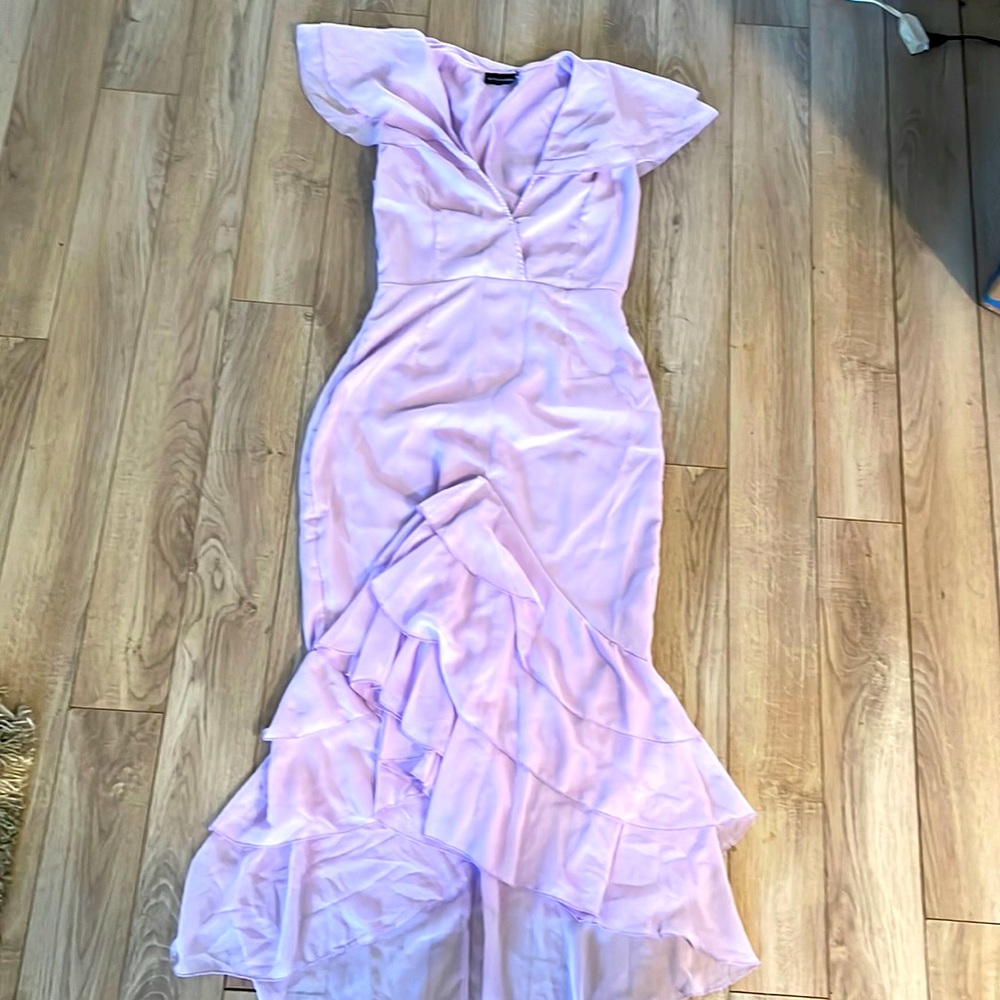 Stunning midi lilac Dress | ruffles | spring dress